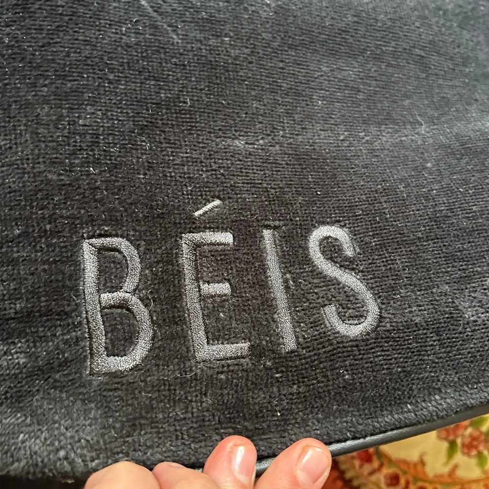 BEIS Women’s Black Terry Tote 100% Cotton - Picture 7 of 8